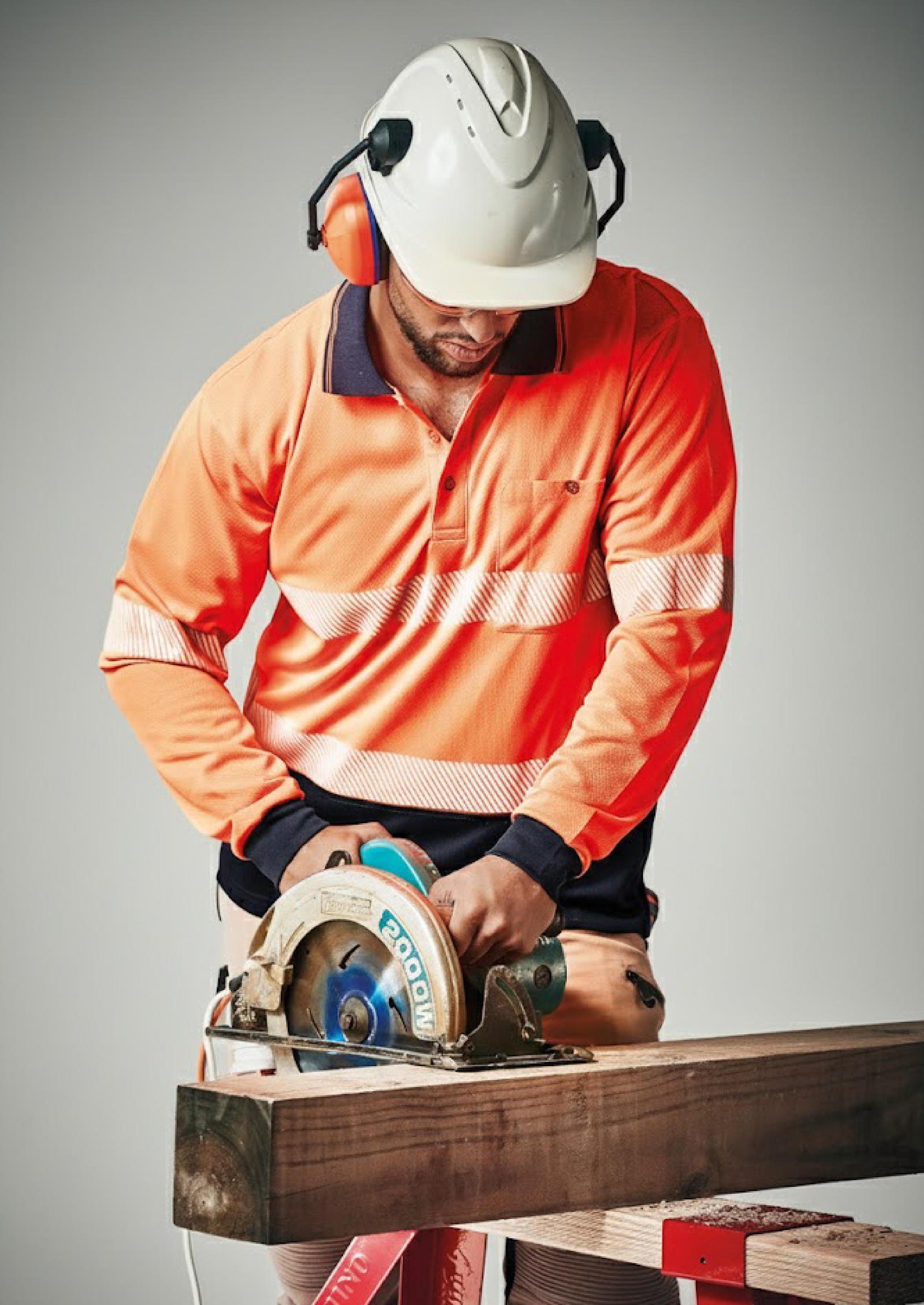 ZH530 - Hi Vis Segmented Taped Long Sleeve Polo Shirt